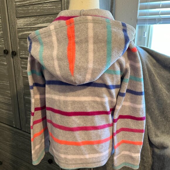 Crazy 8 Striped Hooded Zip-Up Sweatshirt, Size 5/6 - Picture 2 of 2